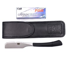 Kai Cutlery Kasho Captain Japanese Straight Edge Barbering Razor Leather 20 Kai picture