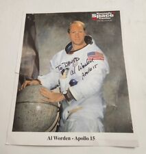 AL WORDEN APOLLO 15 SIGNED PHOTOGRAPHIC PRINT PERSONALIZED AND DAMAGED NASA picture