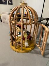 Vintage Rare Walt Disney Pinocchio Jiminy Cricket Bamboo Cage Opens and Hangs picture