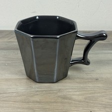 2013 Starbucks Holiday Metallic Mercury Gray Octagonal Ceramic Coffee Mug Cup picture