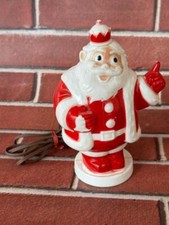 vintage Harret Gilmar plastic lighted KING Santa Claus COIN BANK picture