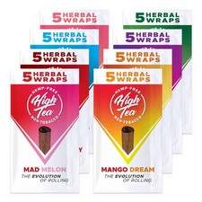 High Tea Wraps Variety Pack (All Flavors) Natural Leaf Herbal Wraps (40 Wraps) picture
