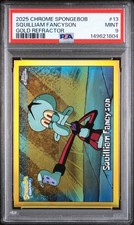 2025 Topps Spongebob Squilliam Fancyson Gold Refractor /50 PSA 9 picture