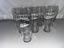 Set Of 8 Vtg Clear Coca-Cola