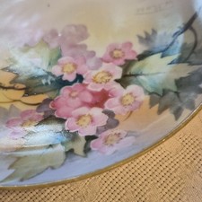 Vintage Japanese Nippon Hand Painted Porcelain Floral Collector Plate picture