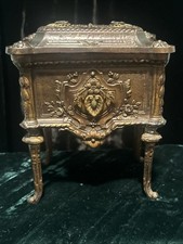 Vintage Signed Jo Marz 1st Edition Ornate Victorian Style Footed Trinket Casket picture