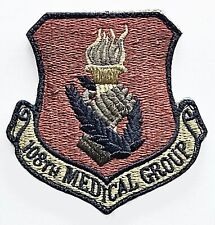 US Air Force 108th Medical Group Subdued Hook Back Patch picture