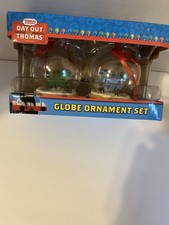 Rare 2013 Thomas & Friends Glass Globe Ornament Set Of 2 picture