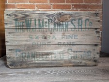 Antique The WJ McCahan Granulated Sugar Crate Wood Shipping Box 22x15x14 picture