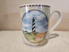 Coffee Mug American Atelier Cape Hatteras Light House OBX Pamlico NC picture