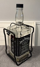 Jack Daniels BIG 3 liter Old No 7 Whiskey Bottle Bar Display Swing Stand Decor  picture