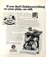 General Electric Dishwasher Vintage 1968 Print Ad #1214 picture