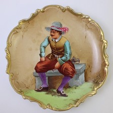 Antique Limoges Coronet Hand Painted Cavalier Plate 10