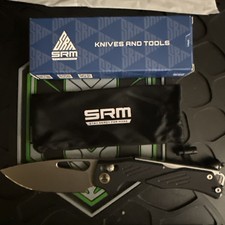 SRM 239X-GB Knives Mirage Ambi Lock Black G10 Folding 14C28N Pocket Knife picture