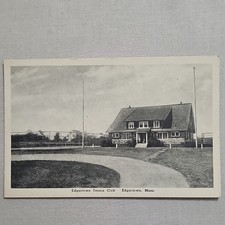 Edgartown Drug Co. Postcard Edgartown Tennis Club MA Unposted Lithograph picture