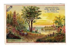 c1880's Trade Card Felter & Wood's Butter Store, Thompsons Pies a Specialty picture