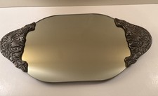 1991 Intl Silver Mirror Vanity Perfume Tray 16