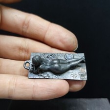 Black Brass Seductive Ass Girl Statue Art Beauty Model Figurine Artwork Pendant picture