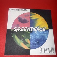 Vintage Greenpeace Sticker Environmental Movement - EP1F picture