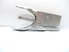 Vintage Neva Clog N-C J-30 Stapler Handhold Stainless Made in USA 5.5
