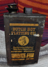 antique gallon tin -Dutch Boy Flatting Oil National Lead co Boston pic dutch boy picture