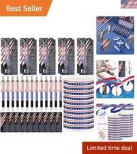 Elegant 20 Pack American Flag Themed Gifts: Pens & Wristbands for All Occasions picture