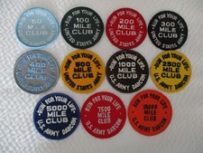 VINTAGE PATCH RUN FOR LIFE US ARMY DARCOM MILE CLUB - SET(11) - 50 - 10000 MILES picture