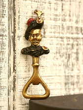 Vintage Scottish Highlander Brass Bottle Opener- Mid Century Barware picture