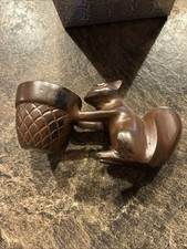 Crate & Barrel Cast Metal Squirrel Candle Holder Toothpick Fall Harvest Table picture