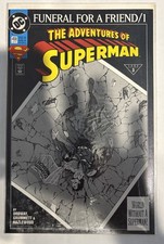 1993 DC THE ADVENTURES OF SUPERMAN #498 VF DEATH FUNERAL FOR A FRIEND COMIC BOOK picture