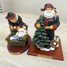Vintage 2000/01 Christmas Houston Astros Memorabilia Lot Of 2 Santa Figurines picture