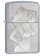 Zippo Sexy Woman Silhouette Linen Weave 28680 picture
