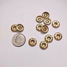 12 Vintage Small NOS Brass Rosettes For Clock Dials Brass Plates Trophies 11mm picture