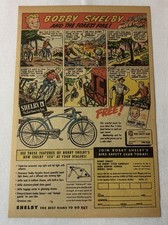 1950 Bobby SHELBY bicycle ad page ~ THE FOREST FIRE picture
