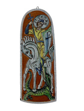 Vintage Maria Laach Keramik Ethiopia St. Georg & The Dragon Wall Plate 10.75