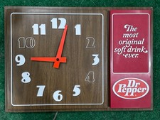 Vintage 1970's Dr. Pepper Wall Clock - 18.5