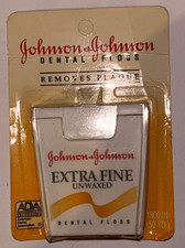 Vintage Johnson & Johnson Extra Fine Unwaxed Dental Floss New in Package picture