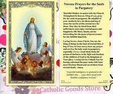 Novena Prayers for the Souls in Purgatory  - Paperstock Holy Card picture