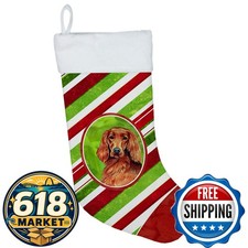 Caroline's Treasures LH9254-CS Irish Setter Candy Cane Christmas Stocking picture