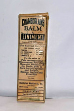 Chamberlains Pain Balm Vtg. W/Box & Leaflet Almost Full Excellent- Almost 0 Read picture