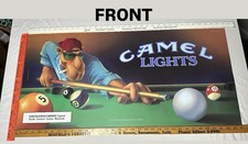 Vintage Joe Camel Lights Billiards Translite Poster 1992  Promo Advertising USA picture