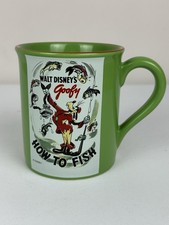 The Disney Store: Goofy How to Fish Ceramic Coffee Cup Mug Green  picture