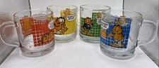 Vintage 1978 McDonald’s Garfield Characters Set Of 4 Glass Mugs Jim Davis. 12 picture