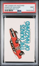 1981 Dukes Of Hazzard Dukes Of Hazzard Stickers Die-Cut PSA 9 picture