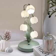 Green Flower Lamp for Home,5 Lily of The Valley Vintage Table Lamps picture