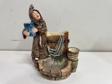 Antique Austrian Majolica Cigar set Figural Smiling Monk / Friar Holding Stein picture