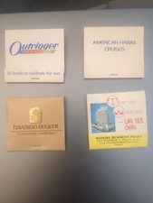 Vintage Lot of 4 Hawaii  Matches Hotels Unstruck Hawaiian Regent Top of Waikiki picture