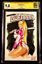 THE UNBELIEVABLE GWENPOOL #1 CGC SS 9.8 ORIGINAL ART SKETCH COVER MARVEL COMICS picture
