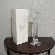 Mikasa Infinity Crystal Candlestick Holder 6 Sided Stem 12” Tall RARE HTF NIB picture
