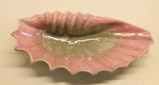 Large MCM Vintage Pink & Gray Ceramic Coffee Table Decorative Shell Bowl 14